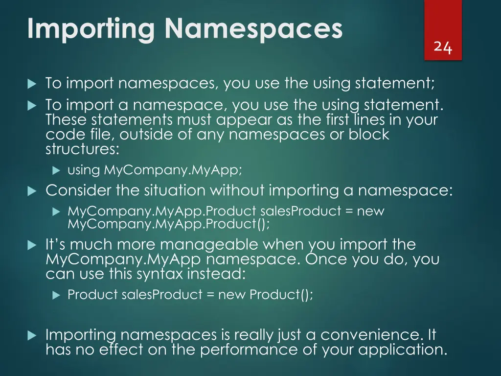 importing namespaces