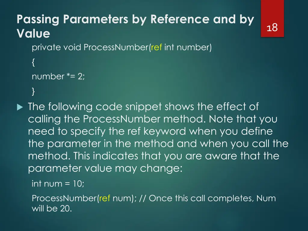 passing parameters by reference and by value 1