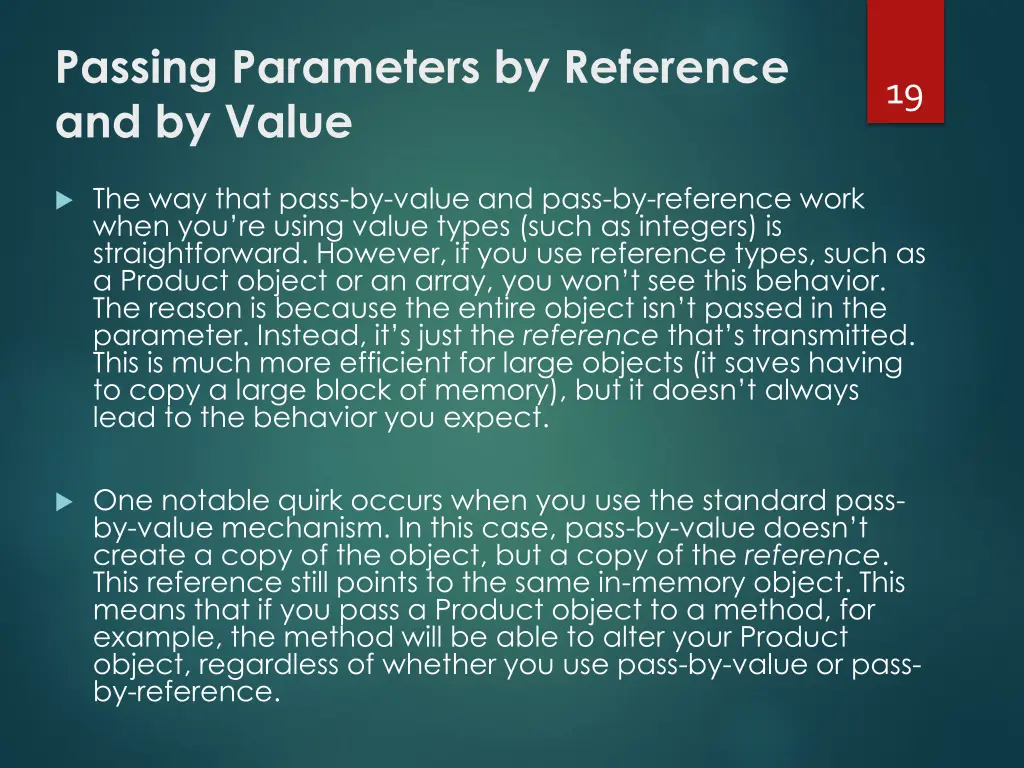 passing parameters by reference and by value 2