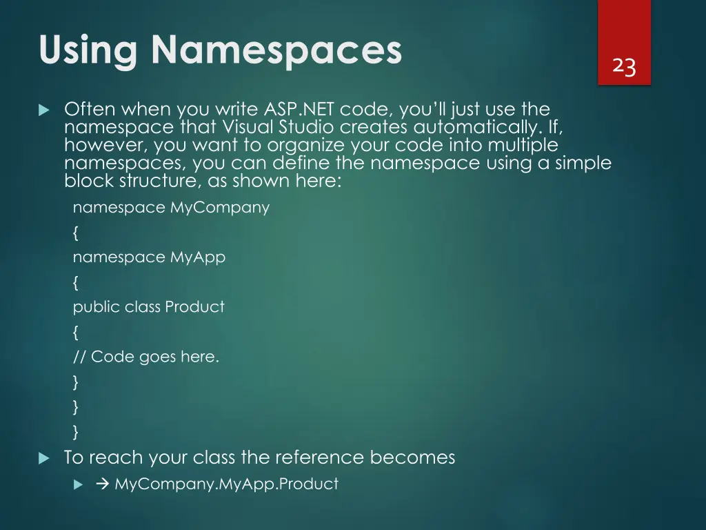 using namespaces