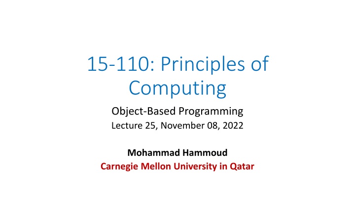 15 110 principles of computing object based