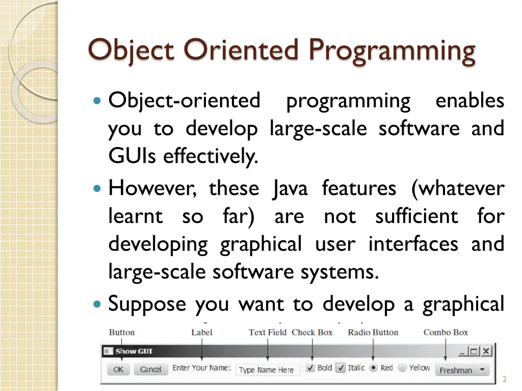 object oriented programming