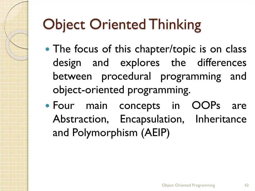 object oriented thinking