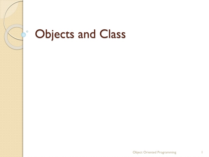 objects and class