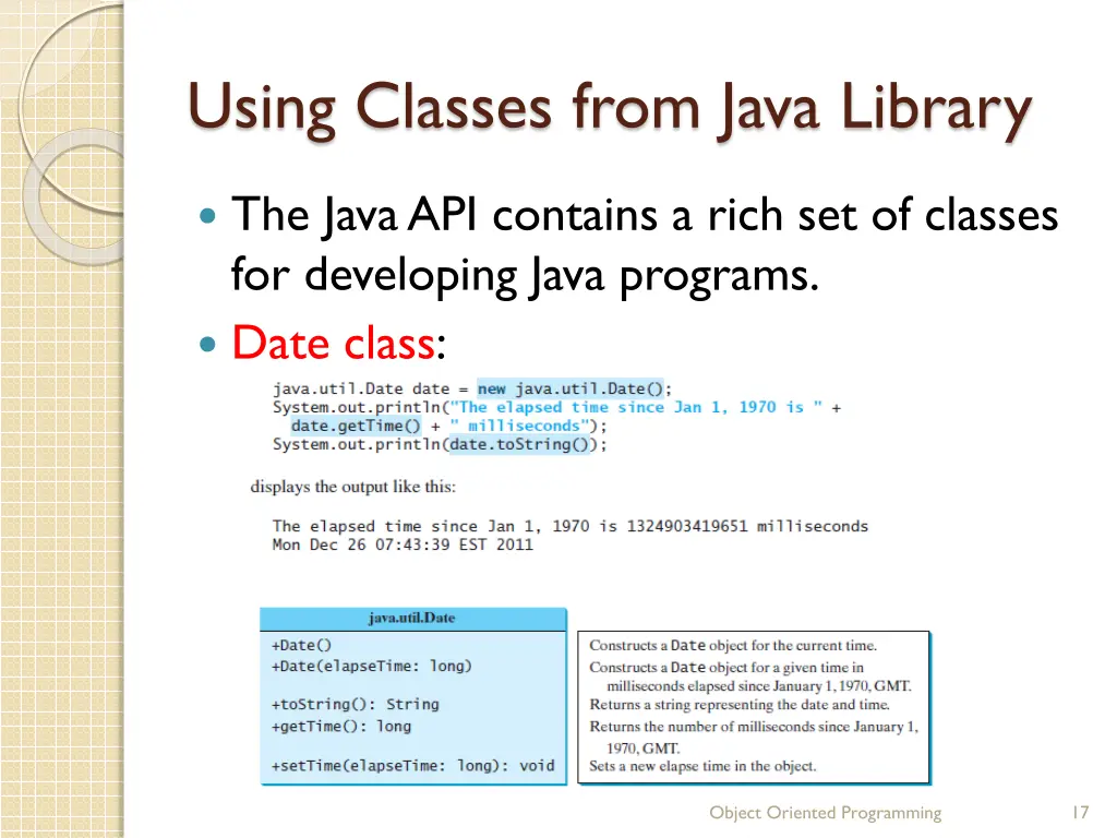 using classes from java library