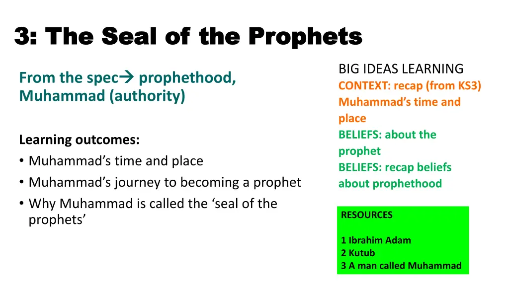 3 3 the seal of the prophets the seal