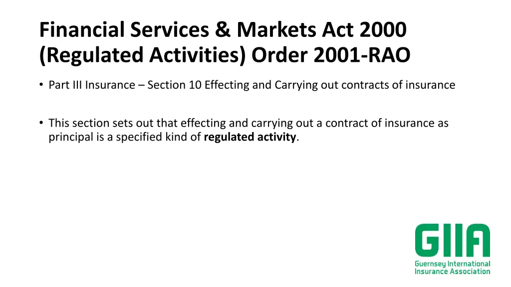 financial services markets act 2000 regulated