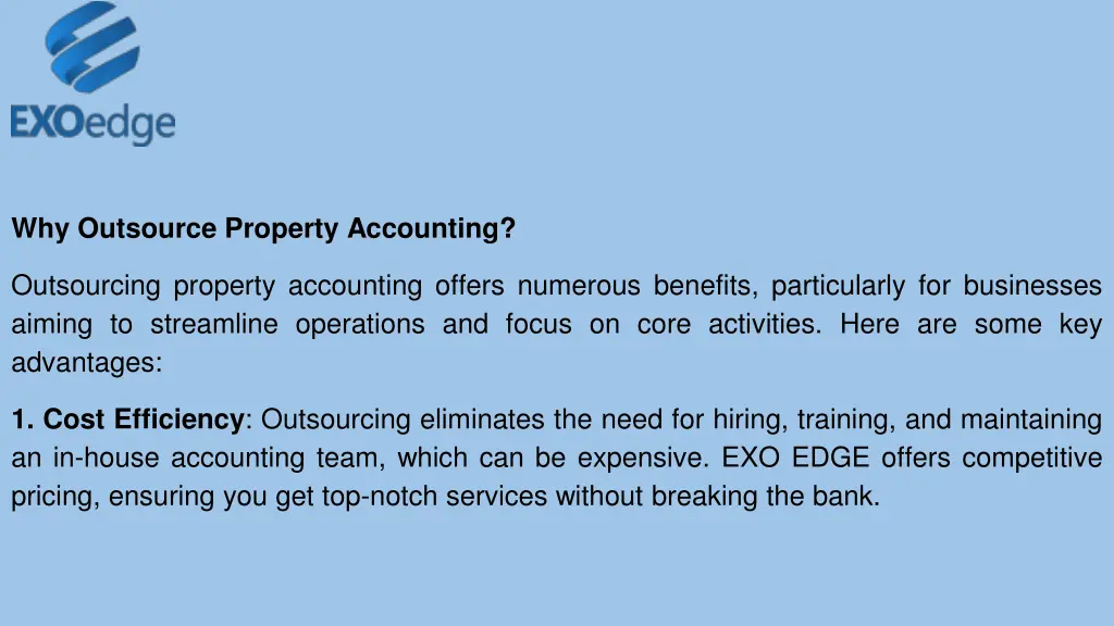 why outsource property accounting