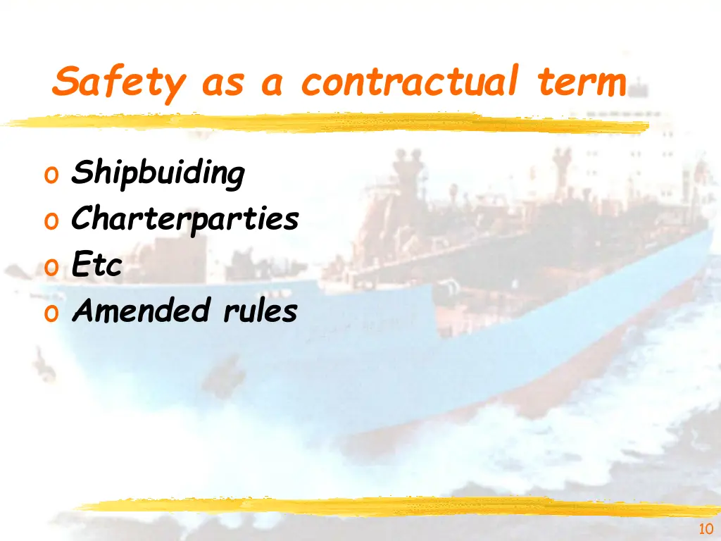 safety as a contractual term