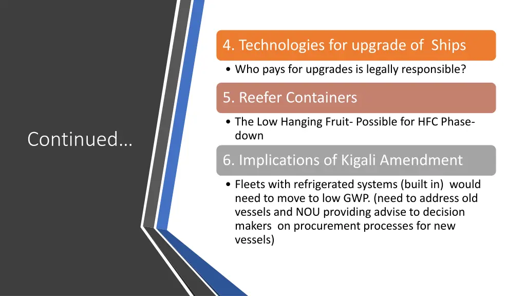 4 technologies for upgrade of ships