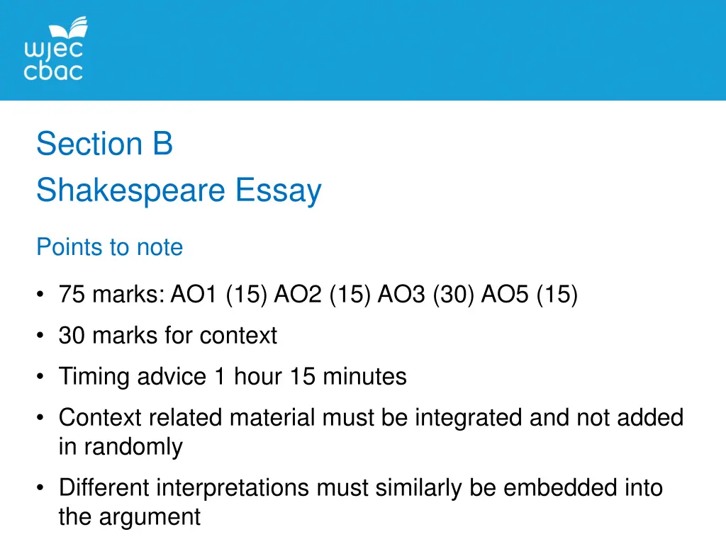 section b shakespeare essay