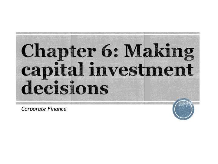 chapter 6 making capital investment decisions