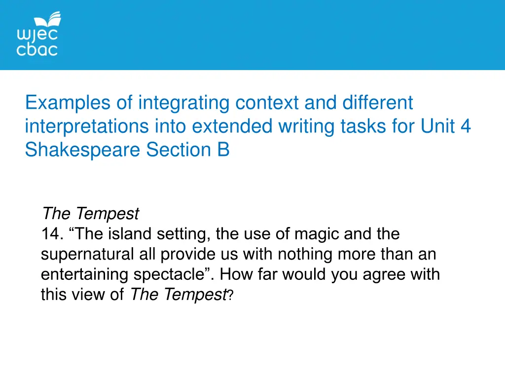 examples of integrating context and different