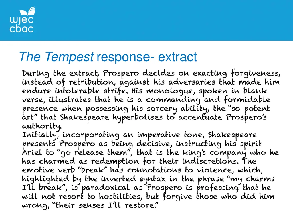 the tempest response extract