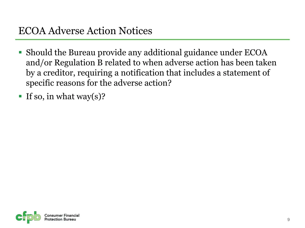 ecoa adverse action notices