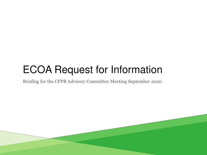 ecoa request for information