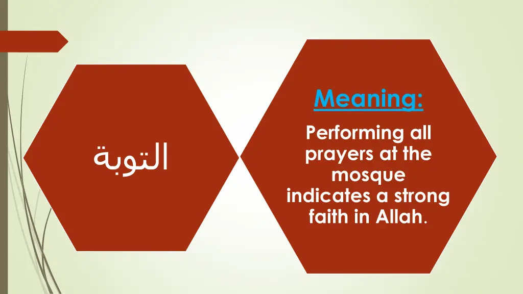 meaning performing all prayers at the mosque