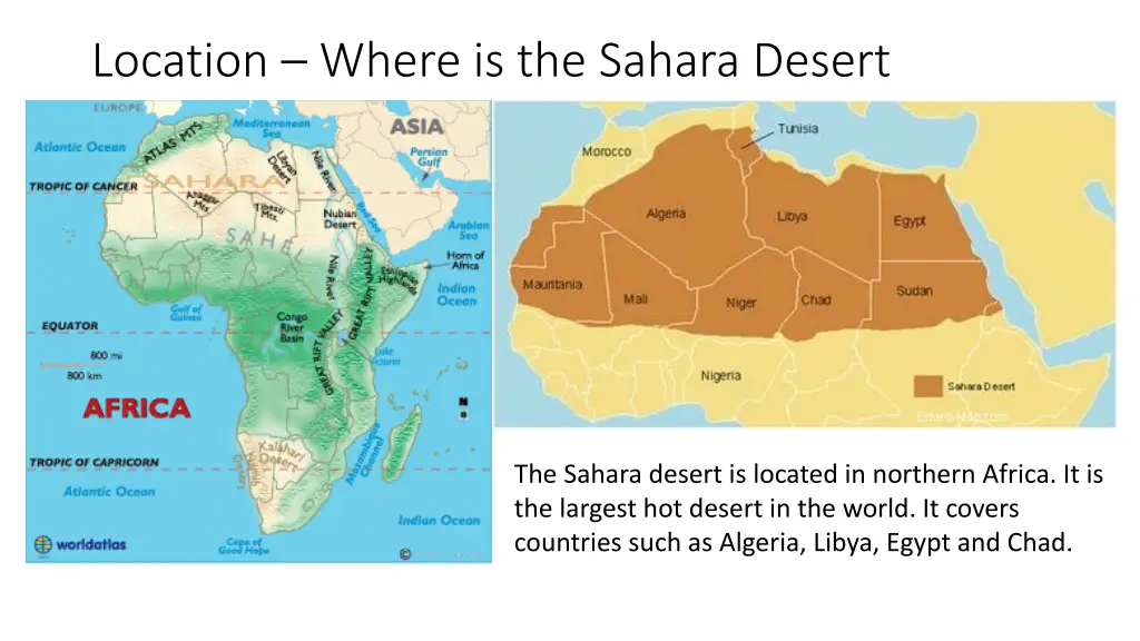 location where is the sahara desert