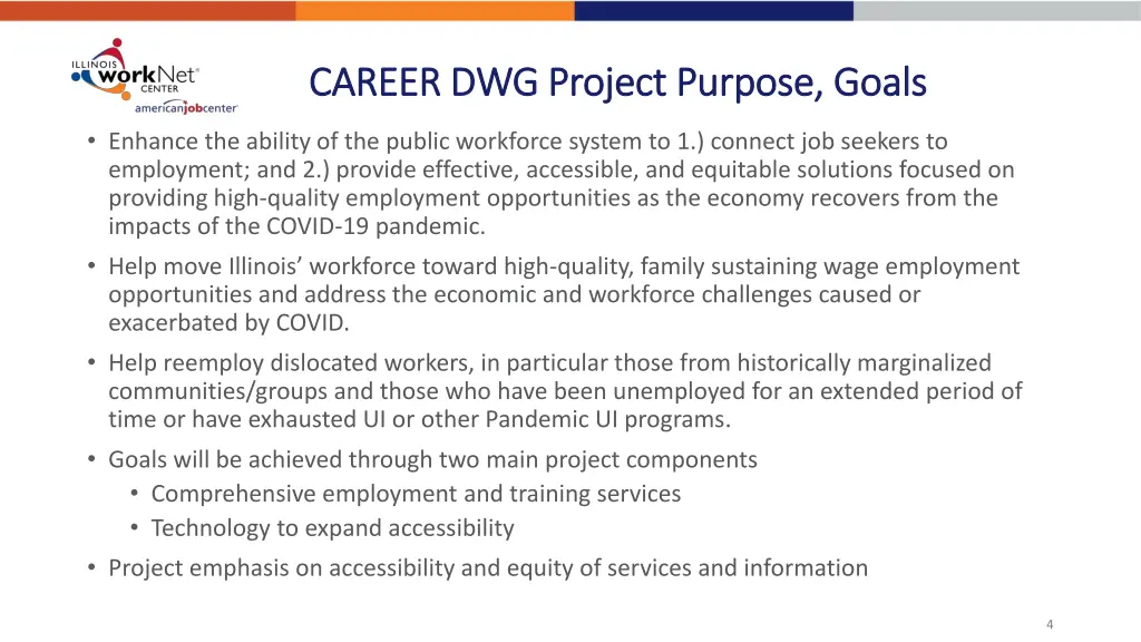 career dwg project purpose goals career