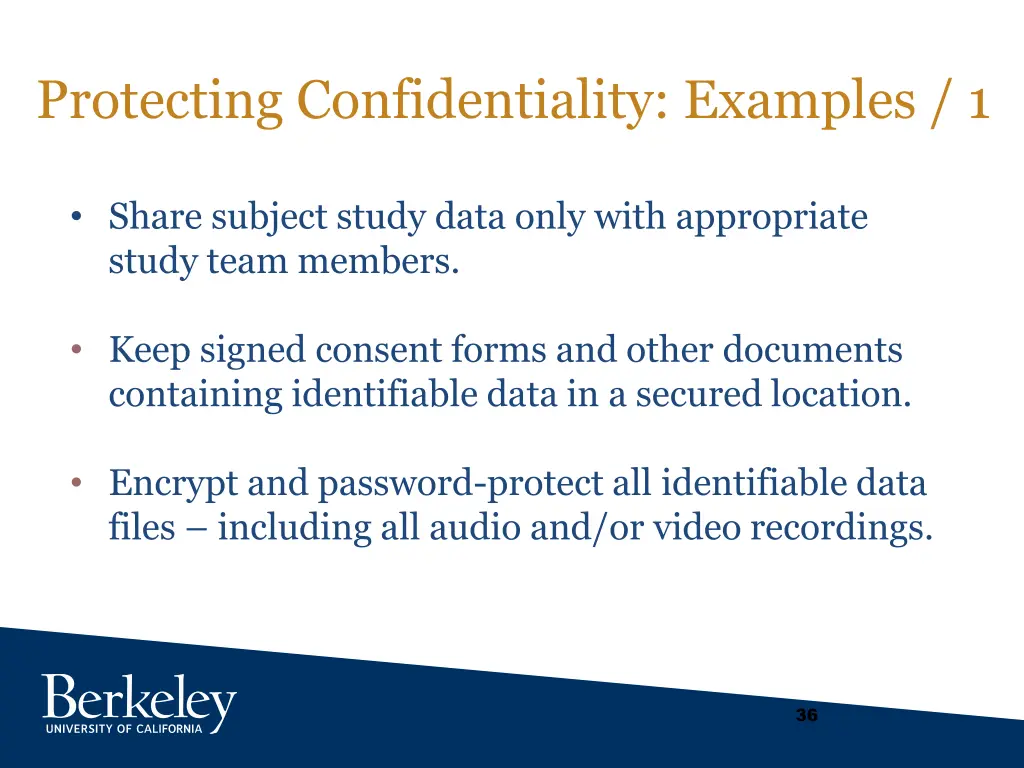 protecting confidentiality examples 1