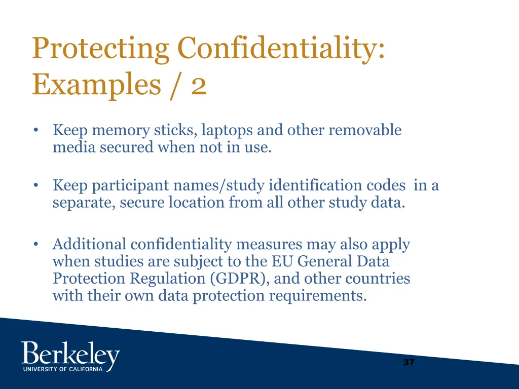 protecting confidentiality examples 2