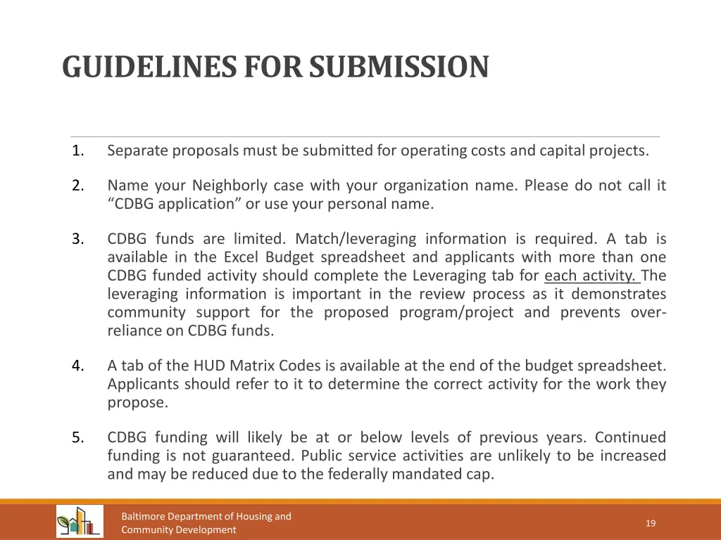 guidelines for submission