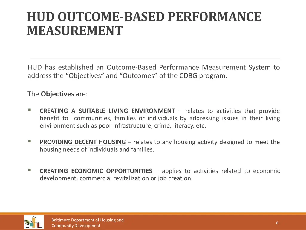 hud outcome based performance measurement