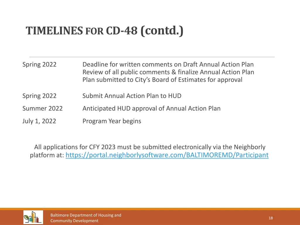 timelines for cd 48 contd