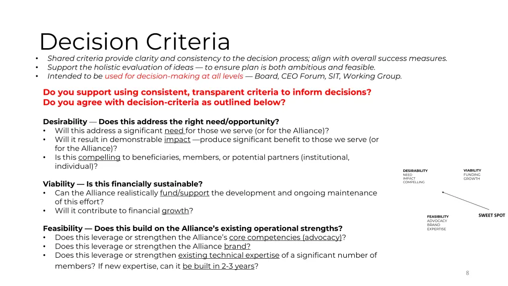 decision criteria shared criteria provide clarity