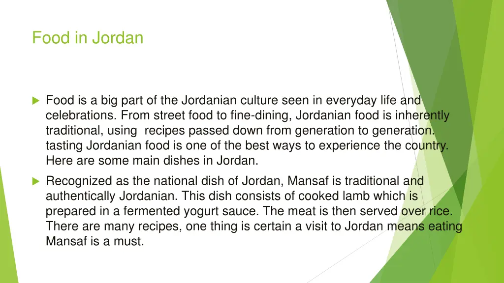 food in jordan