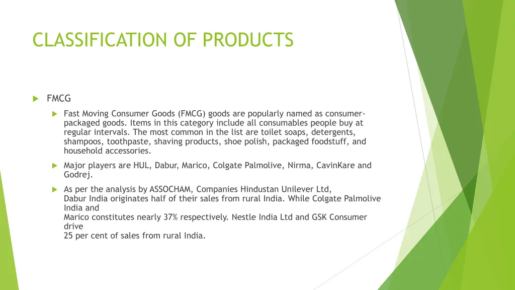 classification of products 1