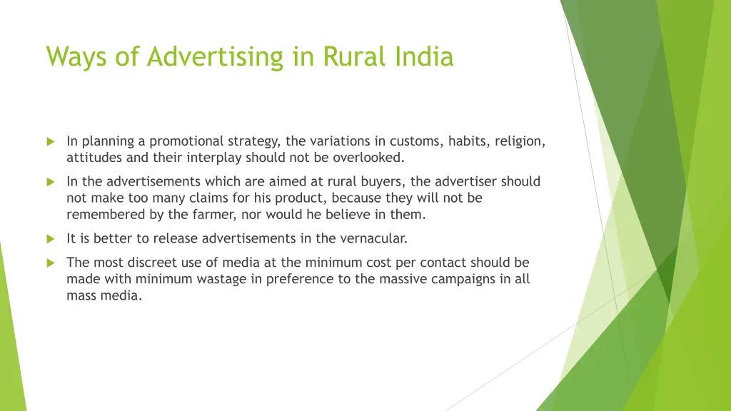 ways of advertising in rural india