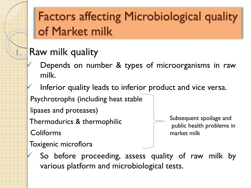 factors affecting microbiological quality