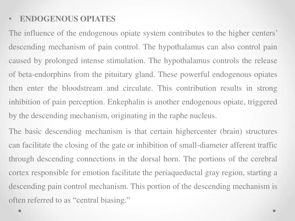 endogenous opiates