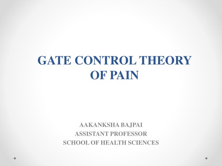 gate control theory of pain