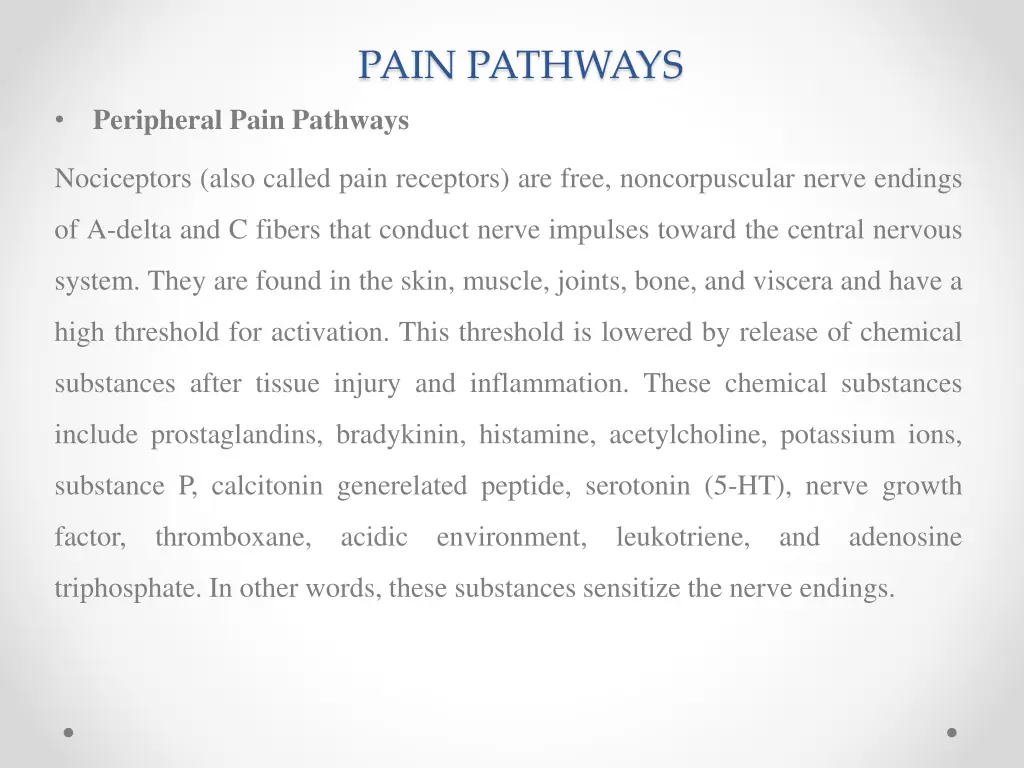 pain pathways