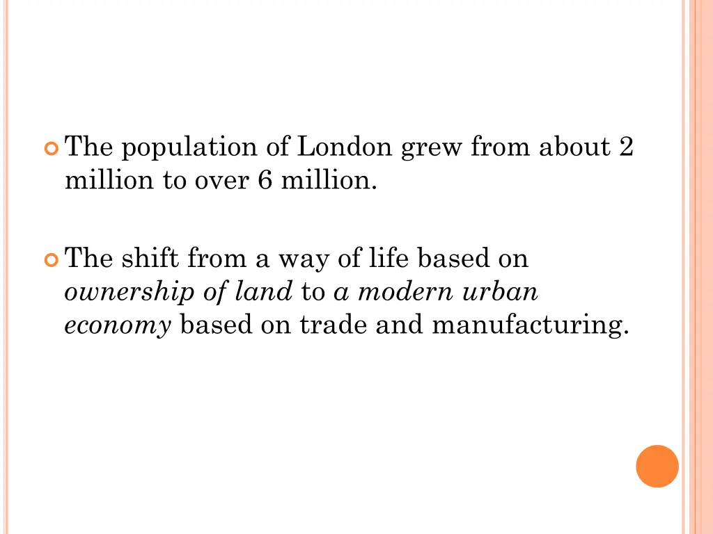 the population of london grew from about