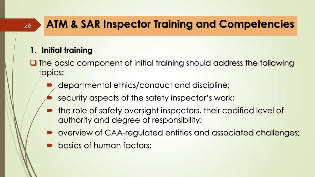 atm sar inspector training and competencies 7