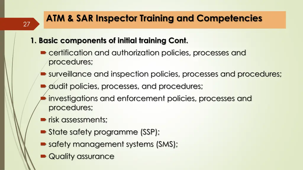 atm sar inspector training and competencies 8