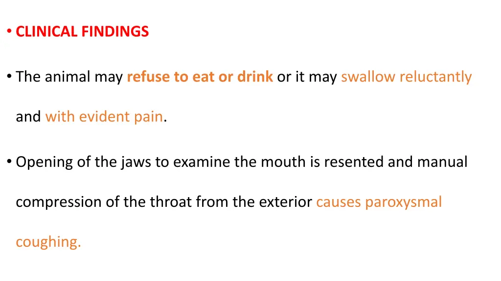 clinical findings