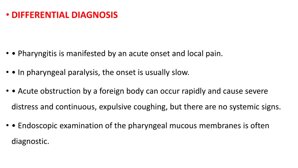 differential diagnosis