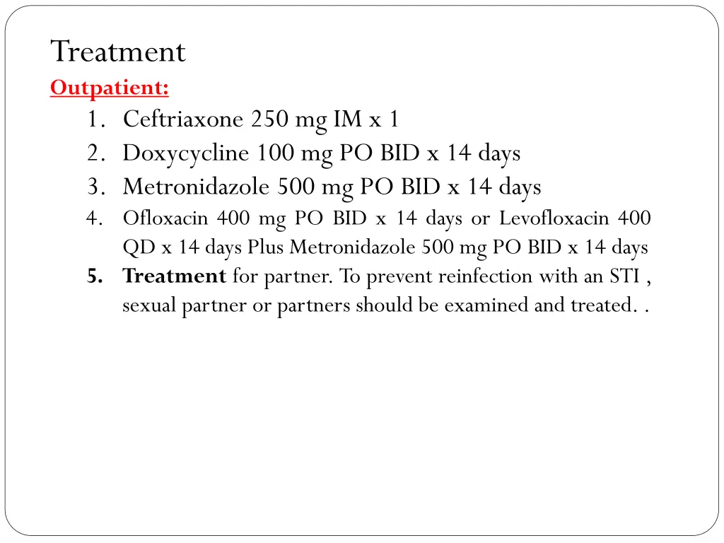 treatment outpatient 1 ceftriaxone