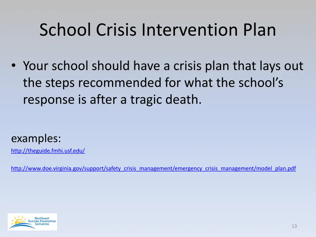 school crisis intervention plan