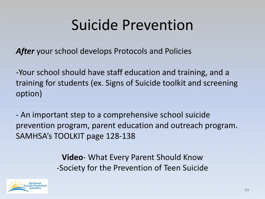 suicide prevention