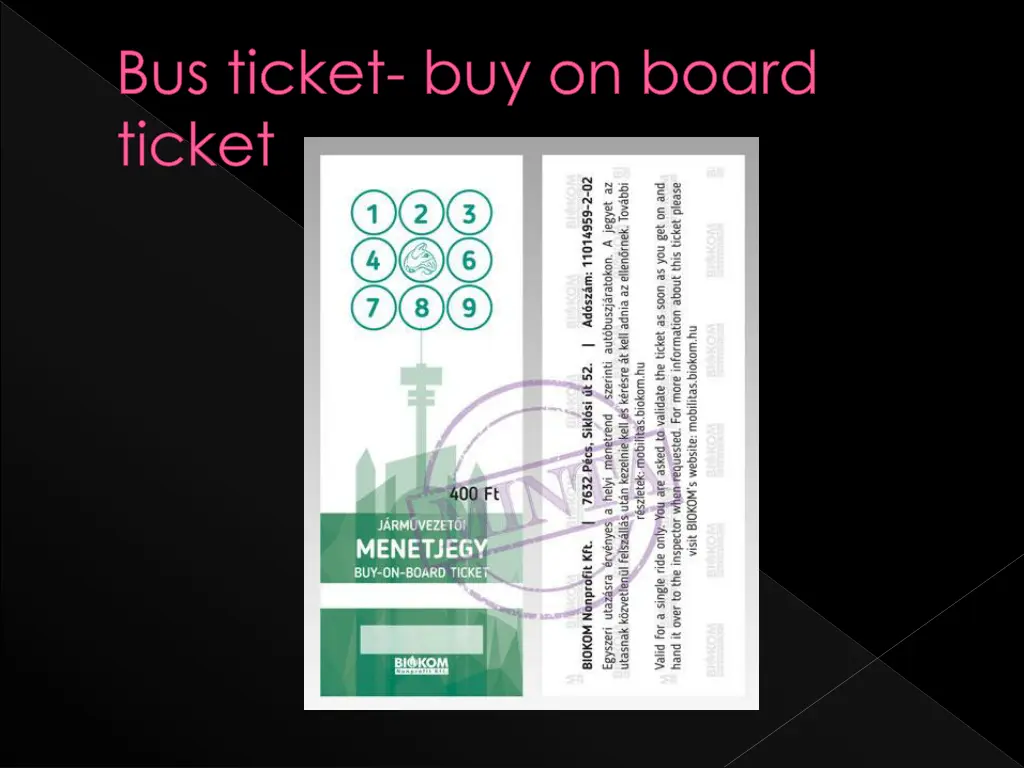 bus ticket buy on board ticket