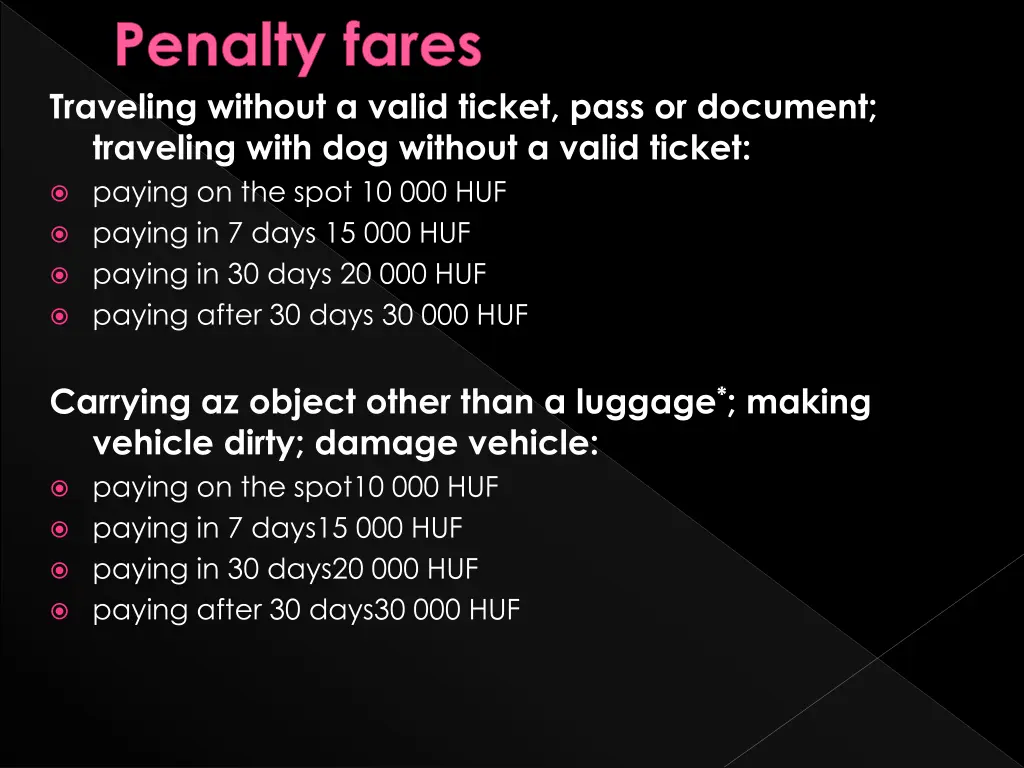 penalty fares traveling without a valid ticket