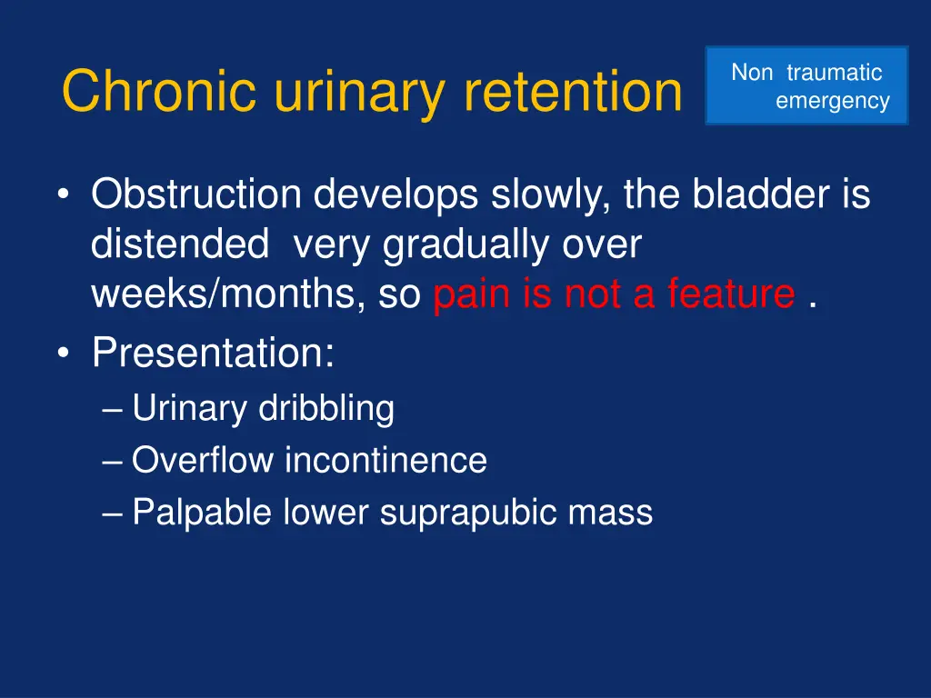 chronic urinary retention