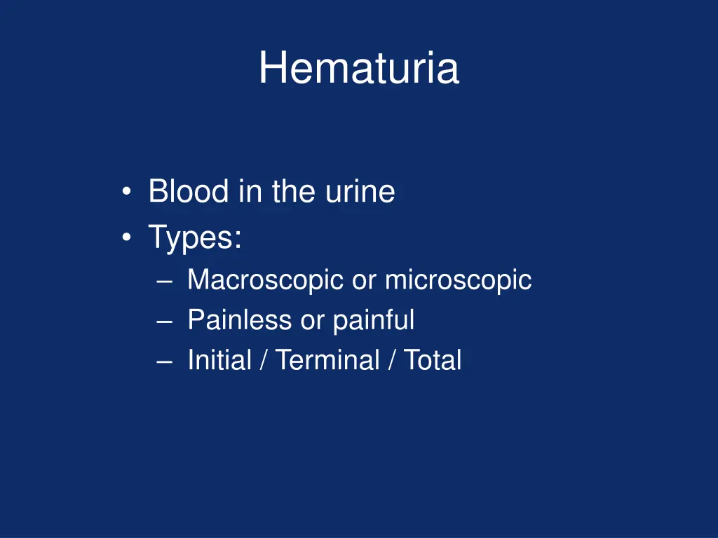 hematuria