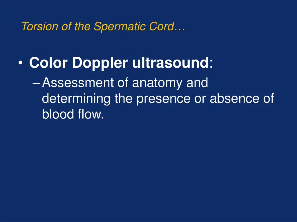 torsion of the spermatic cord