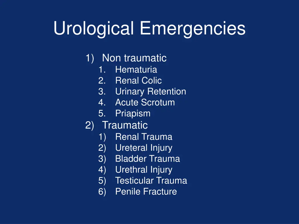 urological emergencies 1